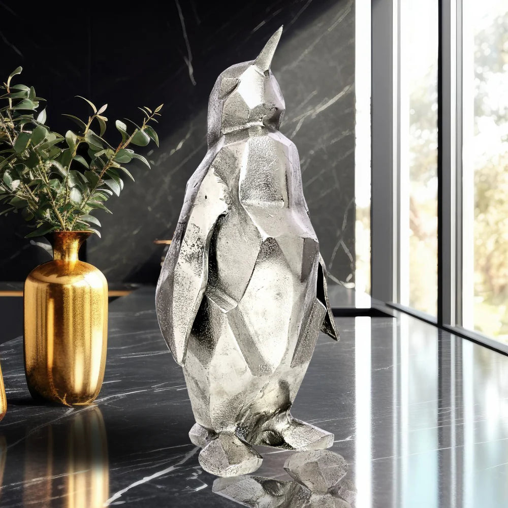 Silver panguin Showpiece at interior home