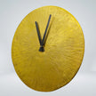 Golden interior home wall clock