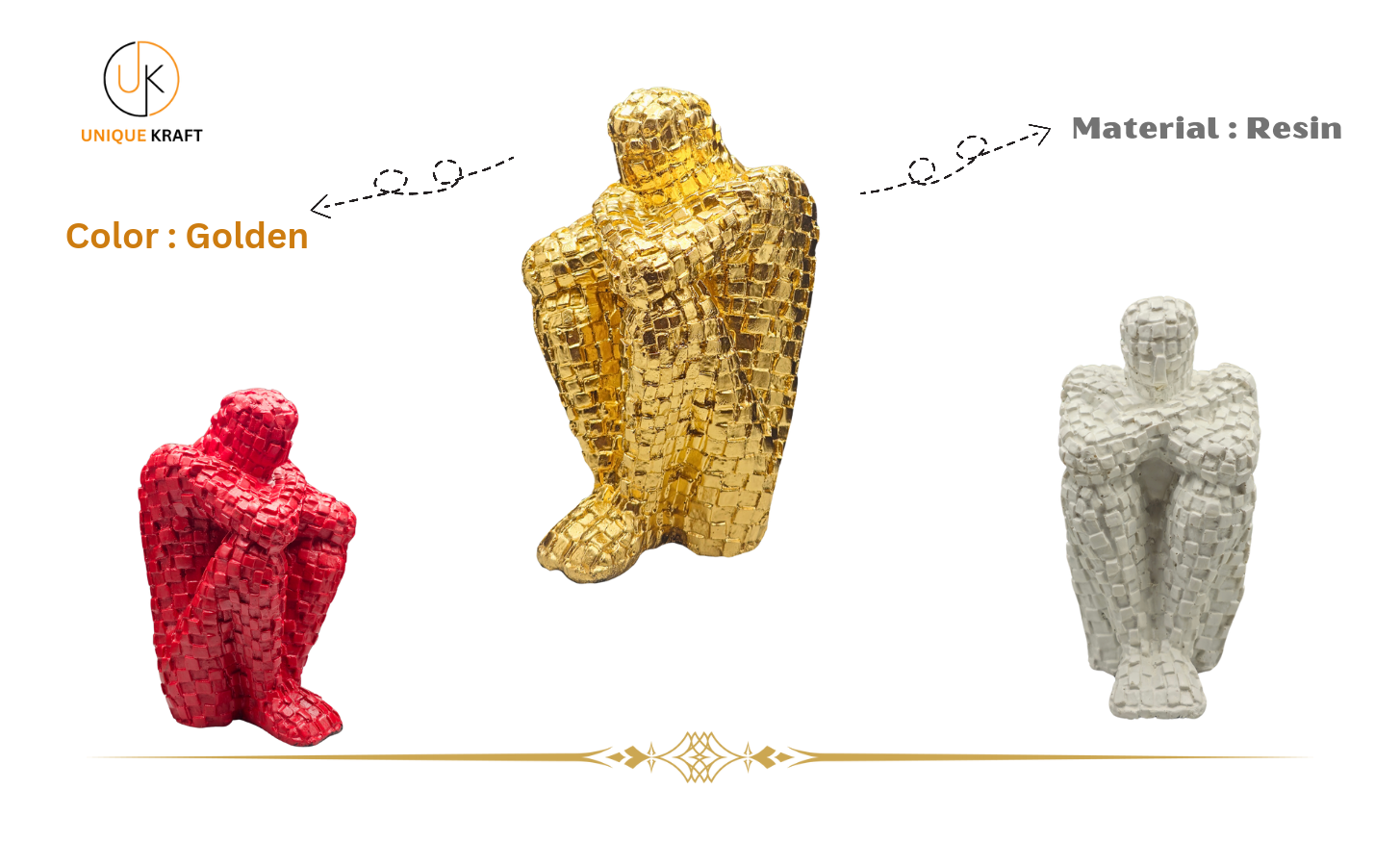 Brick Man Resin Sculpture for Modern Home