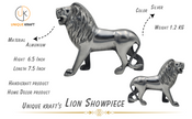 UniqueKraft Almunium Material Lion Showpiece